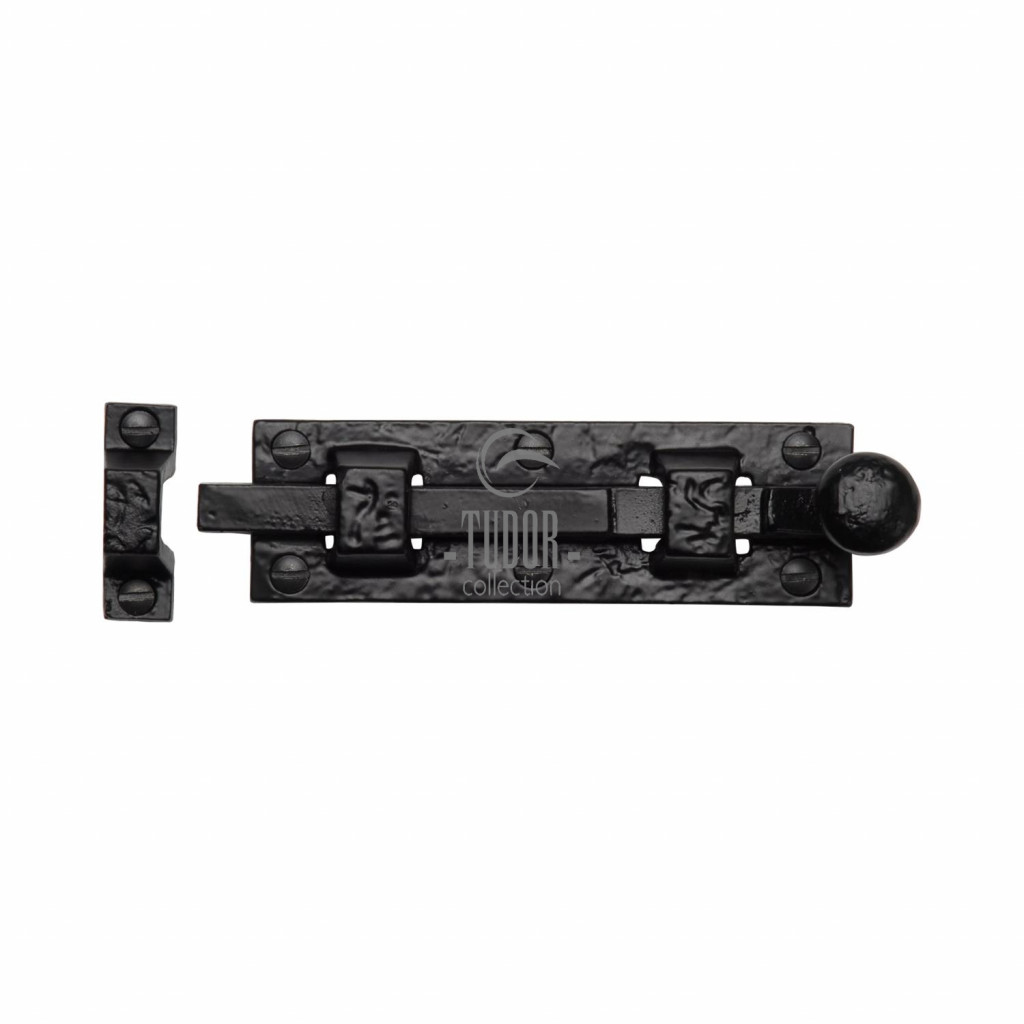 M Marcus Tudor Rustic Black Ball End Straight Door Bolts 76mm & 102mm lengths available